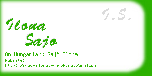 ilona sajo business card